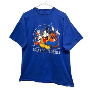 Vintage 90s Mickey Unlimited Walt Disney World Blue Graphic T-Shirt // XL